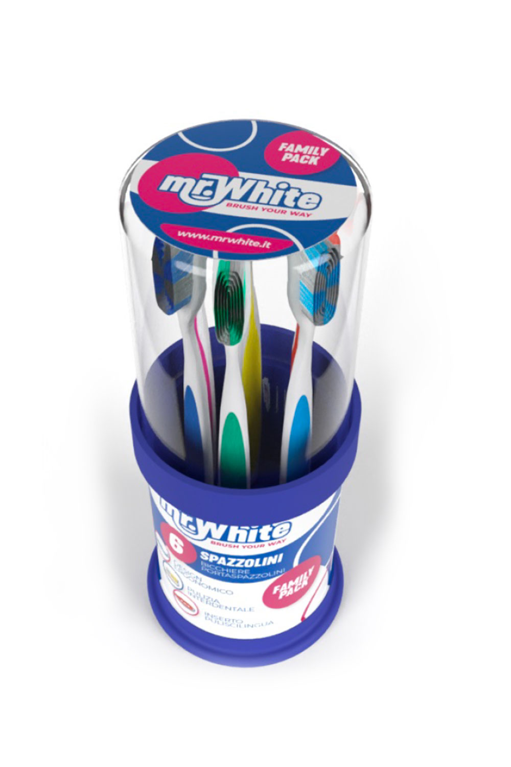 Mr.White 6 adult toothbrush kit